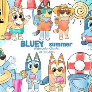 Kit Digital Bluey Summer Verão 1 1