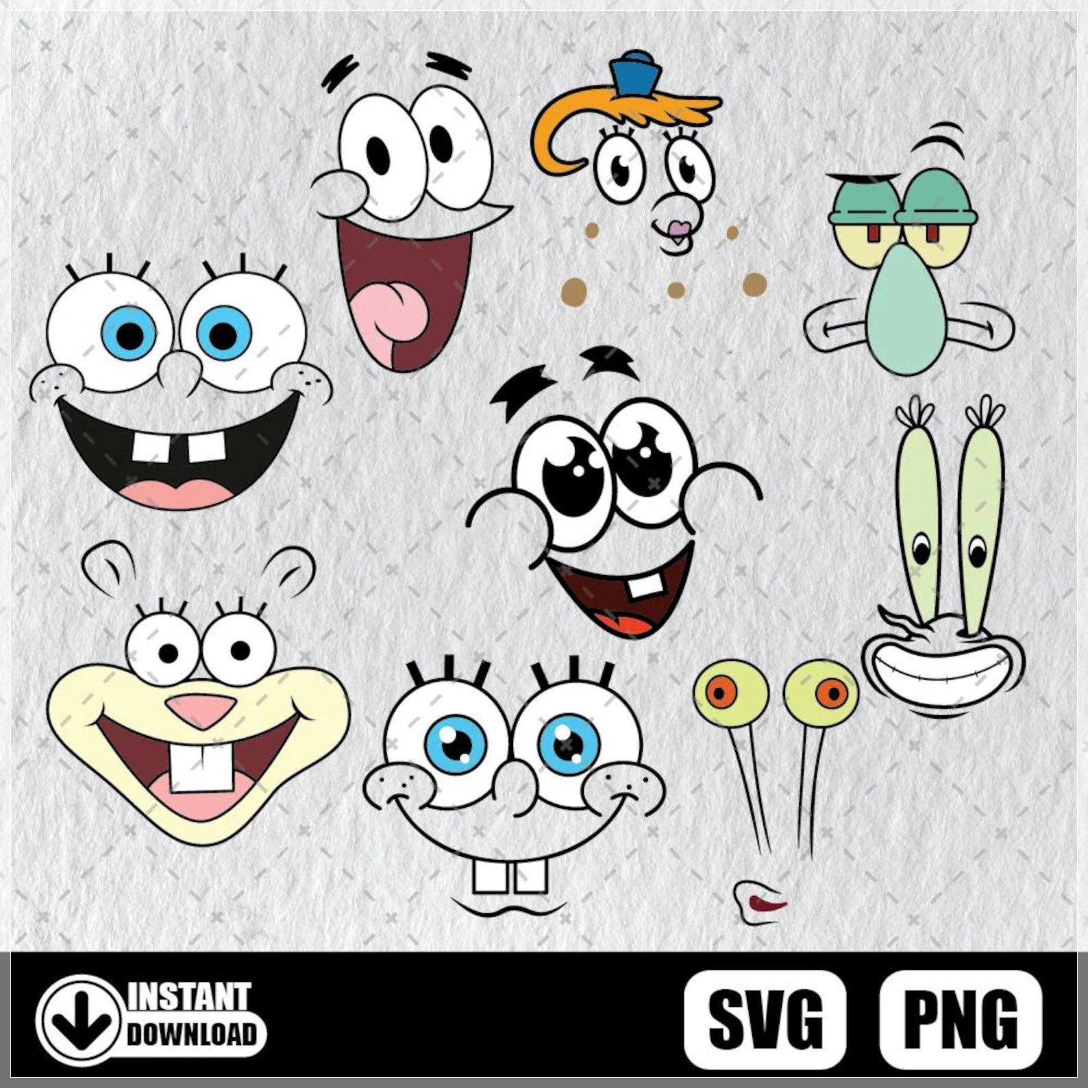 Kit Digital Bob Esponja Rostos