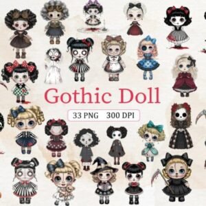 Kit Digital Bonecas Dool Gothicas 2