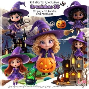Kit Digital Bruxinhas 3d 1