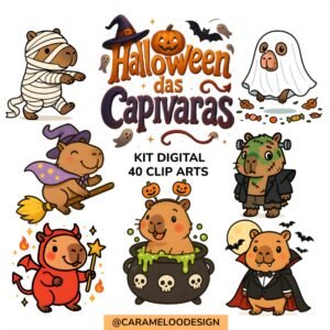 Kit Digital Capivaras Hallloween 1