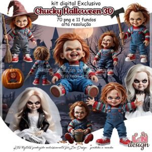 Kit Digital Chucky Halloween 3d 3