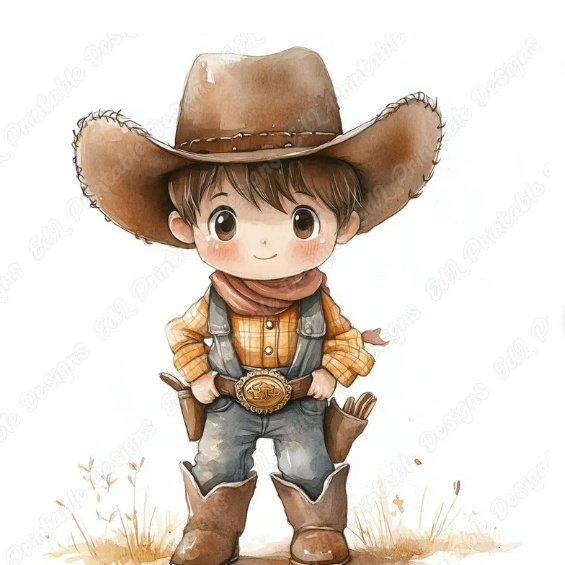 Kit Digital Clipart Cowboy 38