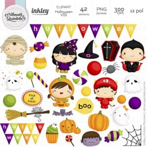 Kit Digital Clipart Cute Halloween Viii 1