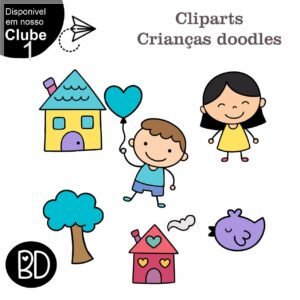 Kit Digital Cliparts Crianças Dodle 1