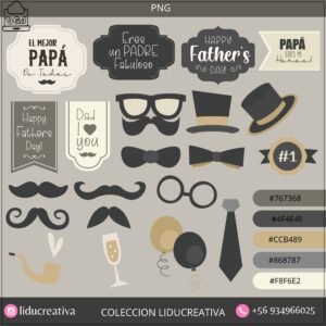 Kit Digital Cliparts Dia Dos Pais 1