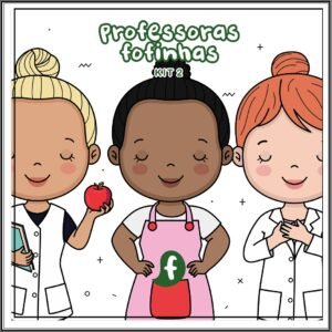Kit Digital Cliparts Professoras Fofinhas 2 Editáveis 1