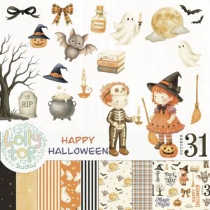 Kit Digital Coleção Halloween – Ilustrações E Papéis 1