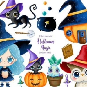 Kit Digital Cópia De Dg Halloween Magic 3