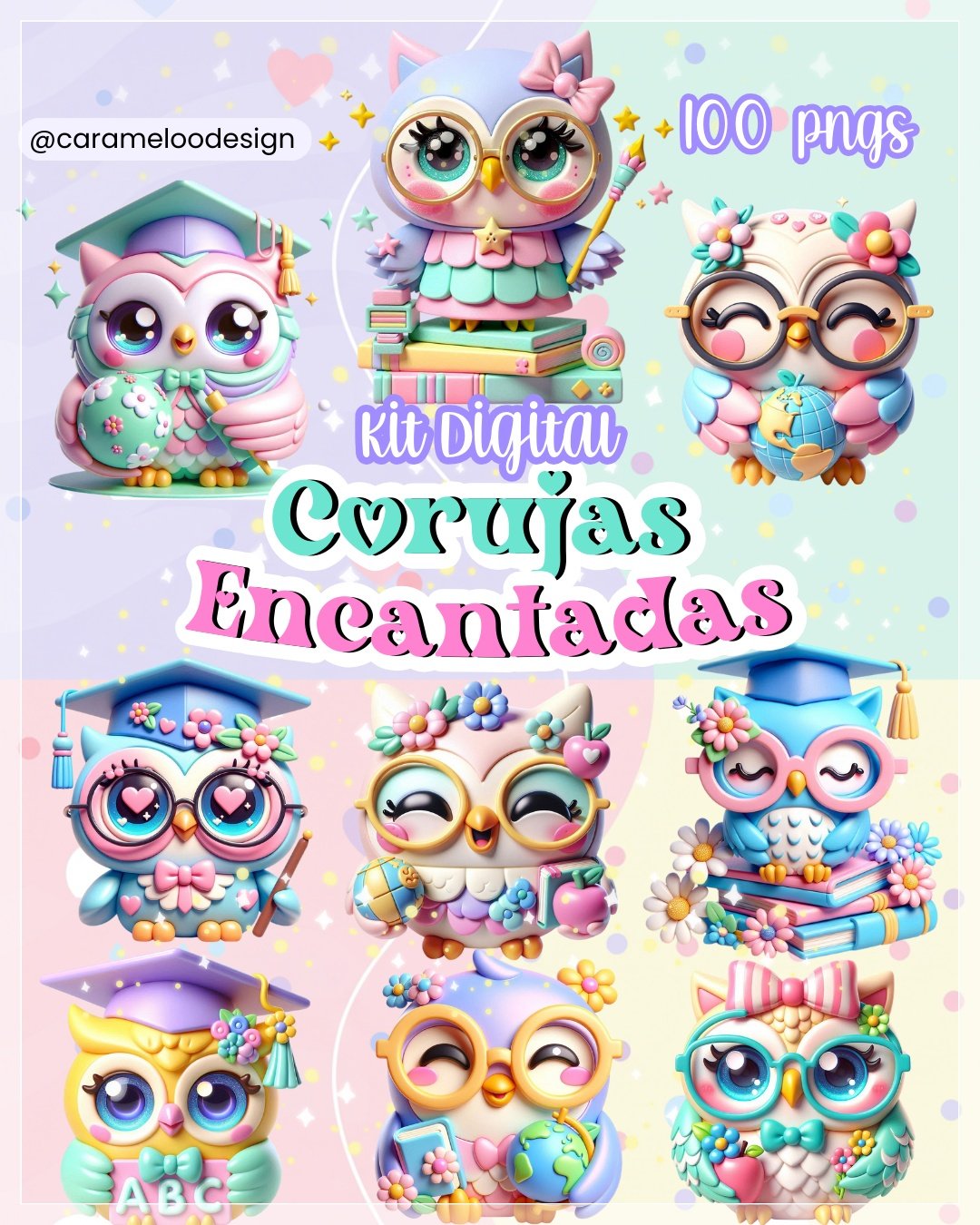 Kit Digital Corujas Encantadas 1