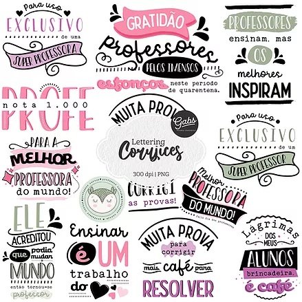 Kit Digital Corujices Lettering 2