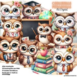 Kit Digital Corujinhas Pedagogas 1