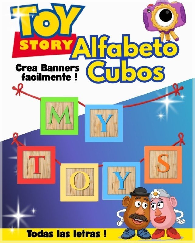 Kit Digital Cubos Alfabeto Toy Story 1