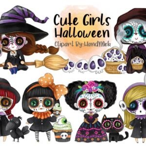 Kit Digital Cute Girls Halloween 3