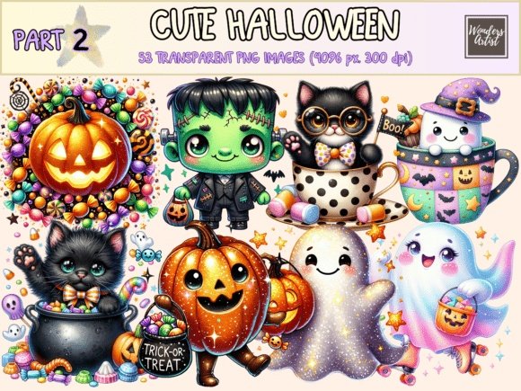 Kit Digital Cute Halloween Clipart P2 2