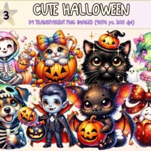 Kit Digital Cute Halloween Clipart P3 3