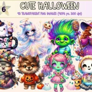 Kit Digital Cute Halloween Clipart P6 4