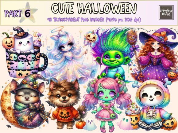 Kit Digital Cute Halloween Clipart P6 4