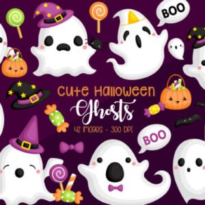 Kit Digital Cute Halloween Ghosts 1