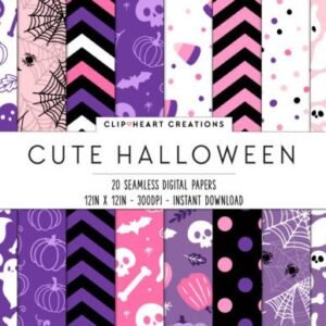Kit Digital Cute Halloween Papel Digital 1