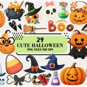 Kit Digital Cute Halloween Sublimation Clipart 3