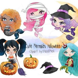 Kit Digital Cute Mermaids Halloeen 6