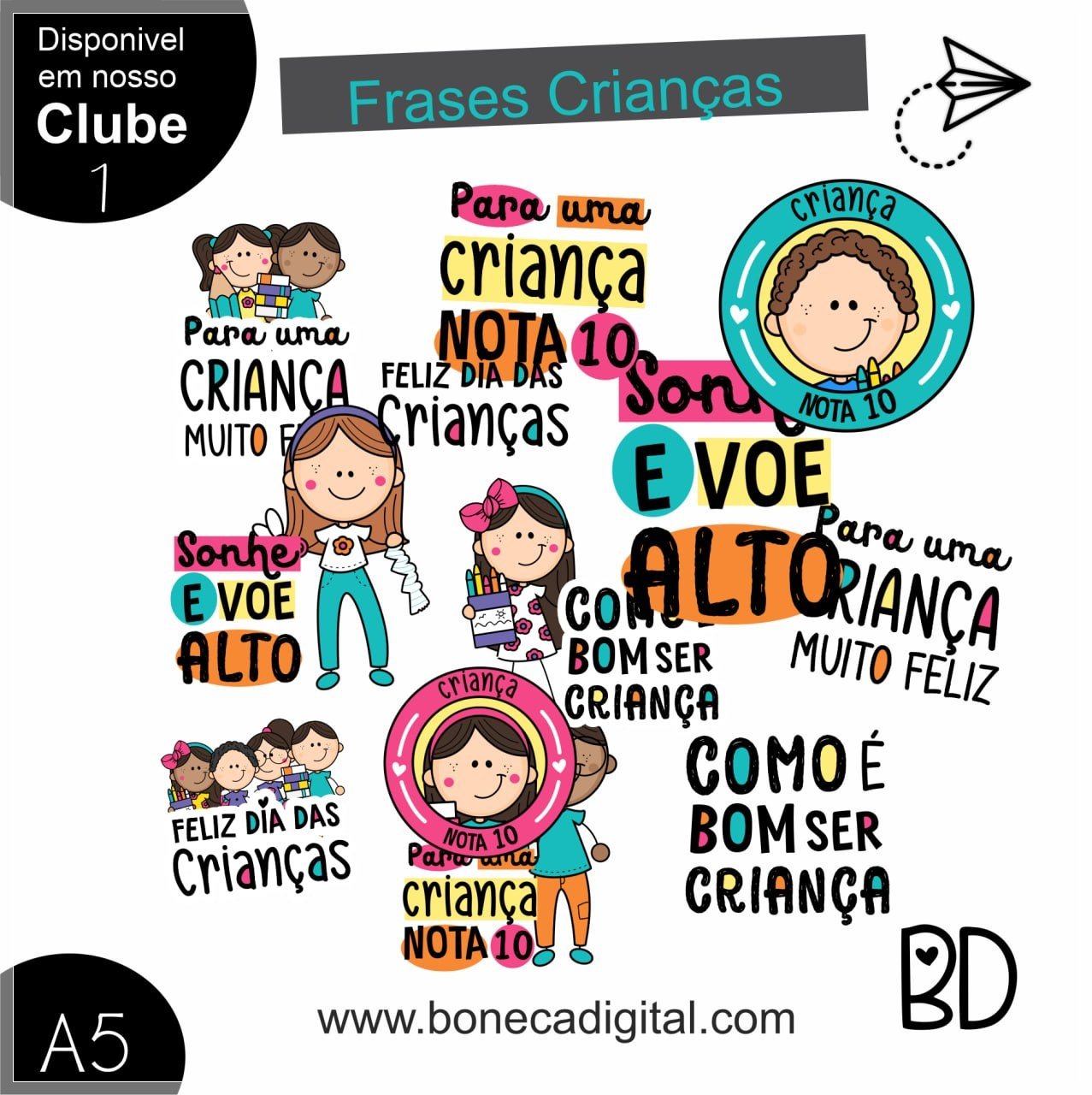 Kit Digital Dia Das Crianças Frases 3