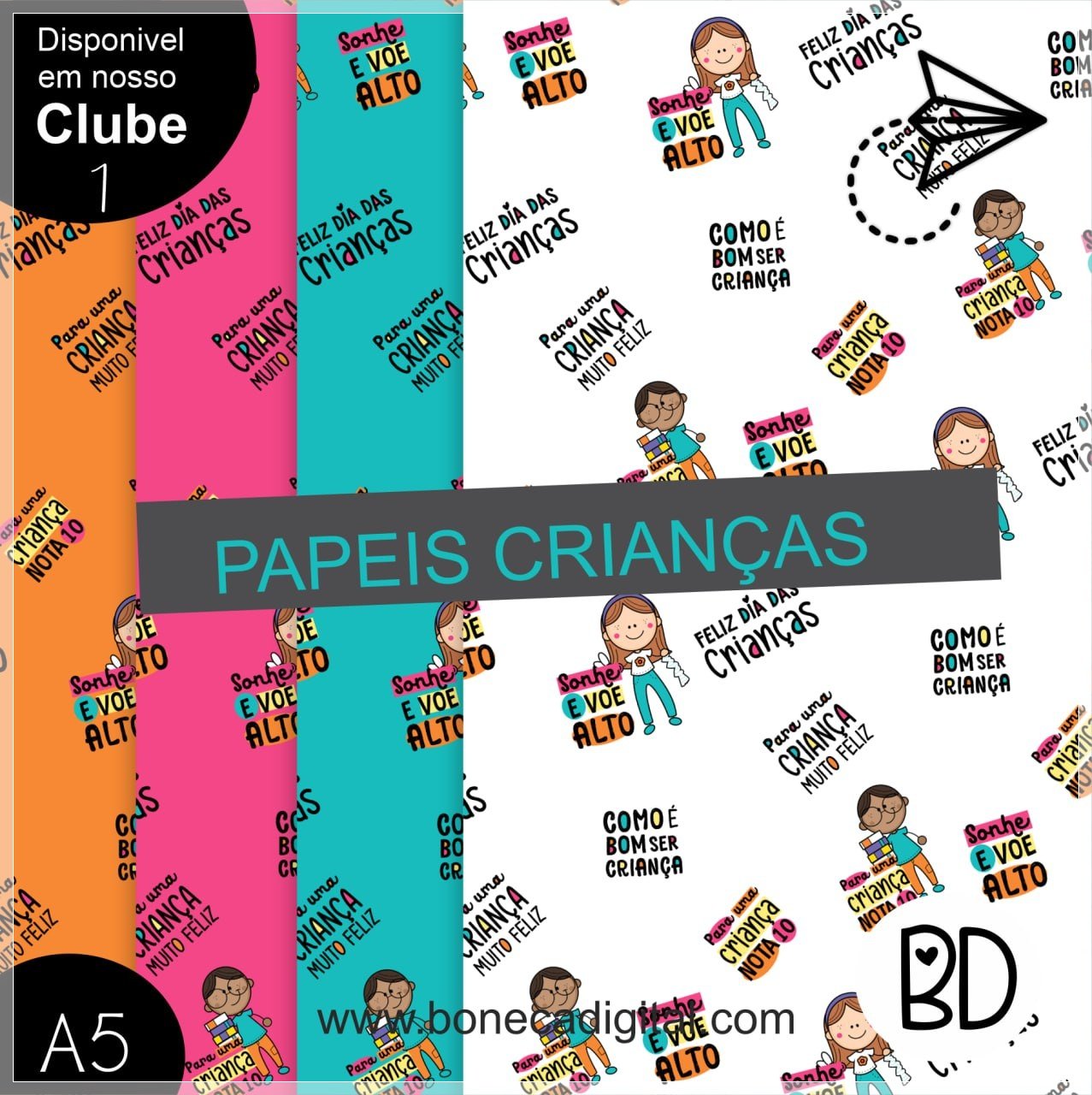 Kit Digital Dia Das Crianças Papéis 4