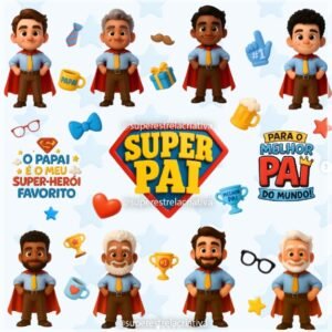 Kit Digital Dia Dos Pais Super Pai 1