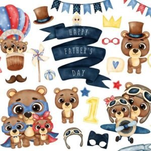 Kit Digital Dia Dos Pais Urso 14