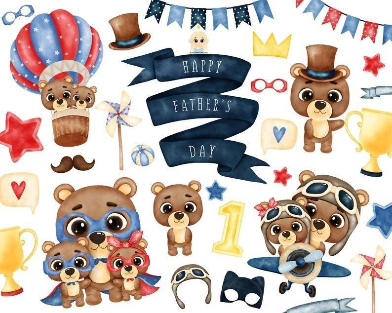 Kit Digital Dia Dos Pais Urso 14