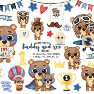 Kit Digital Dia Dos Pais Urso 15