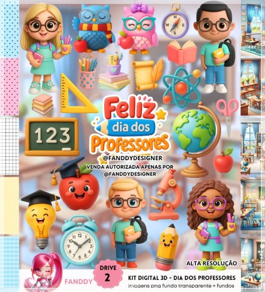 Kit Digital Dia Dos Professores 3d 1