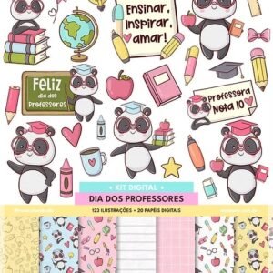 Kit Digital Dia Dos Professores Panda 7