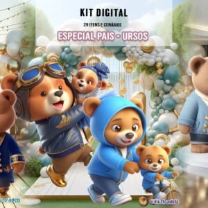 Kit Digital Especial Pais Ursos Dia Dos Pais 1