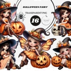 Kit Digital Fadas Halloween 1