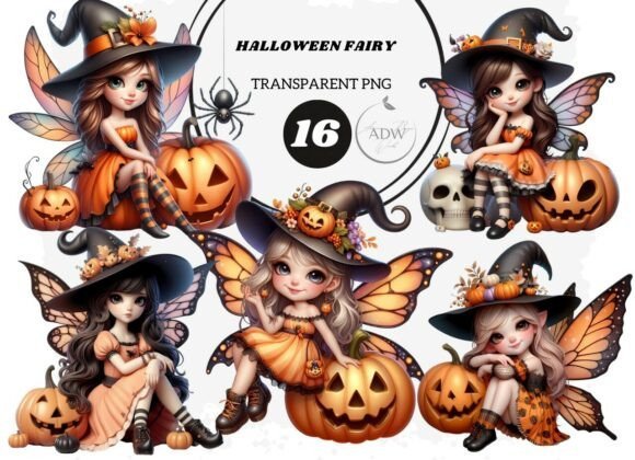 Kit Digital Fadas Halloween 1