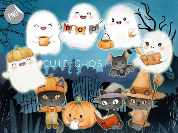 Kit Digital Fantasminha Cute 10