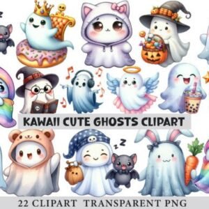 Kit Digital Fantasminhas Cute 2
