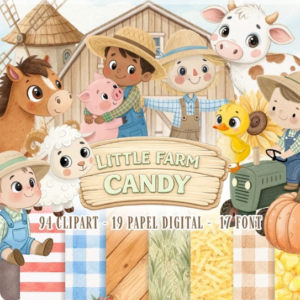 Kit Digital Fazendinha Little Farm Friends 15