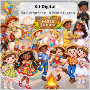 Kit Digital Festa Junina Arraiá São João 2