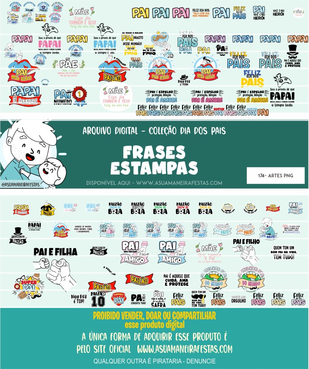 Kit Digital Frases (Dia Dos Pais) @ 1