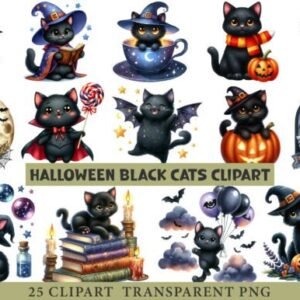 Kit Digital Gatos Preto 4