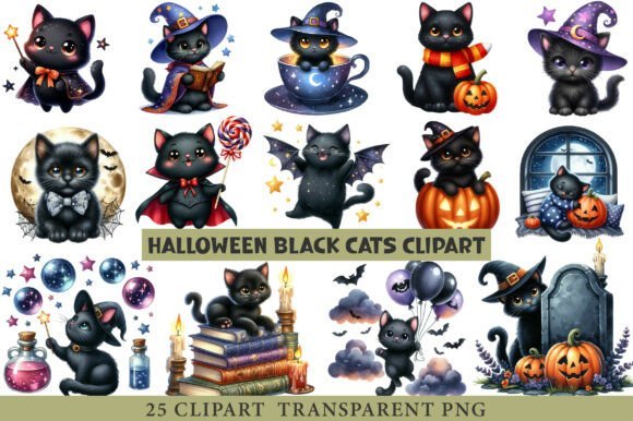 Kit Digital Gatos Preto 4