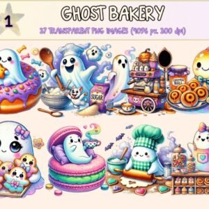 Kit Digital Ghost Bakery Clipart 6