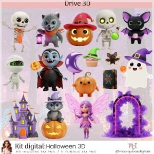 Kit Digital Halloween 3d 4