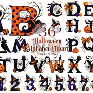Kit Digital Halloween Alfabeto 2