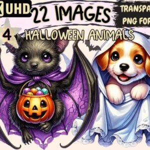 Kit Digital Halloween Animals Clipart P4 9