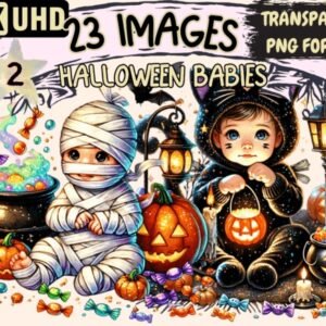 Kit Digital Halloween Babies Clipart P2 11