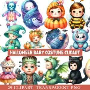 Kit Digital Halloween Baby Fantasias 7